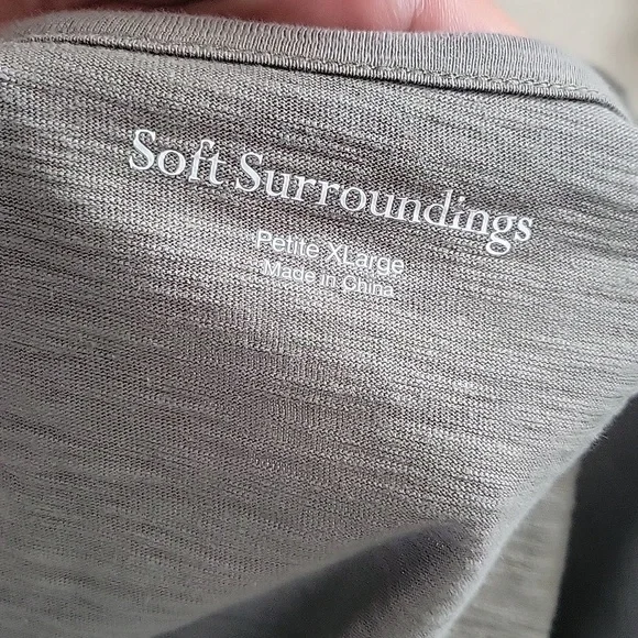 Soft Surrounding Dress Olive Green Linen Blend Midi Stretch Transitional 1X XLP - Picture 10 of 16